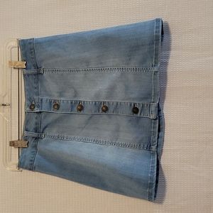 Sky & Sparrow Front Button Jean Skirt